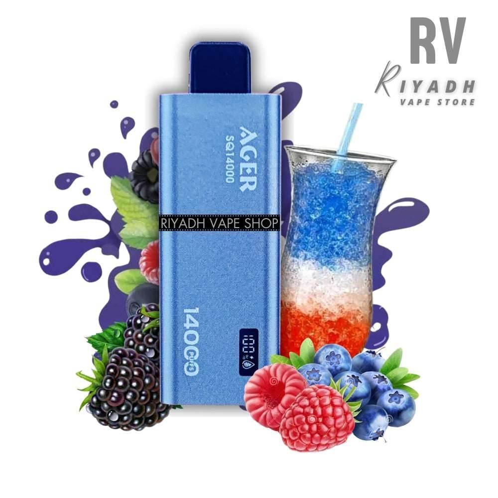 AGER SQ 14000 Puffs Disposable Vape - Blueberry Raspberry Riyadh Vape Shop AGER SQ 14000 Puffs Disposable Vape - Blueberry Raspberry Riyadh Vape Shop