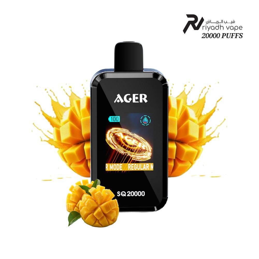 AGER SQ 20000 Puffs Disposable Vape - Double Mango - Riyadh Vape Shop