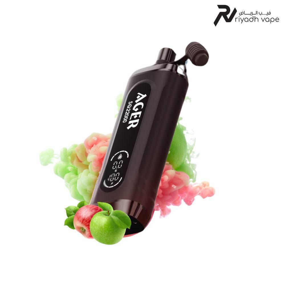 AGER SQ 22000 Puffs Low Nicotine Disposable Vape – Double Apple - Riyadh Vape Shop