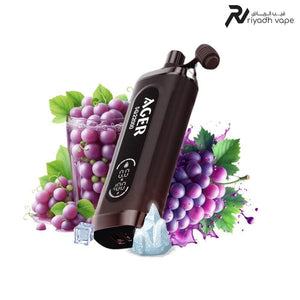 AGER SQ 22000 Puffs Low Nicotine Disposable Vape – Grape Ice - Riyadh Vape Shop