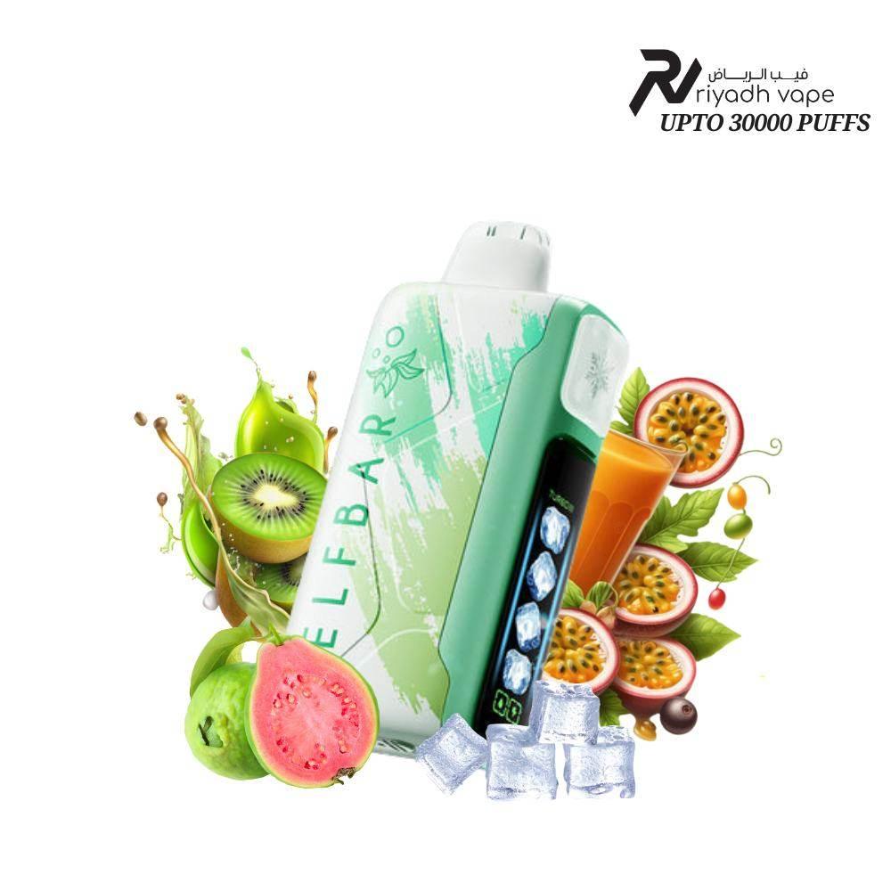 ELFBAR Ice King Disposable Vape - Upto 30000 Puffs - Kiwi Passion Fruit Guava Ice - Riyadh Vape Shop