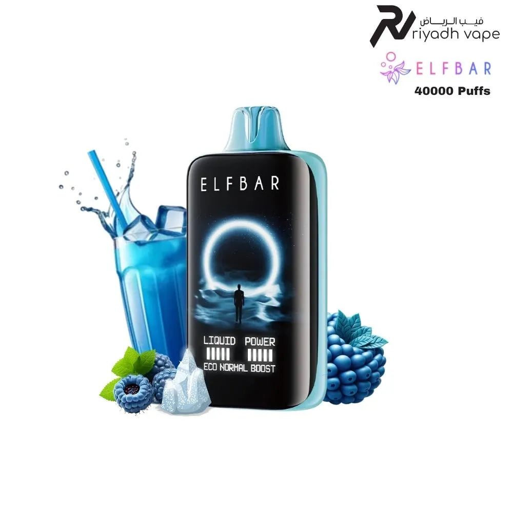 Elfbar Moon Night 40000 Puffs Blue Razz Ice Disposable Vape, the best disposable vape in saudi arabia riyadh vape shop