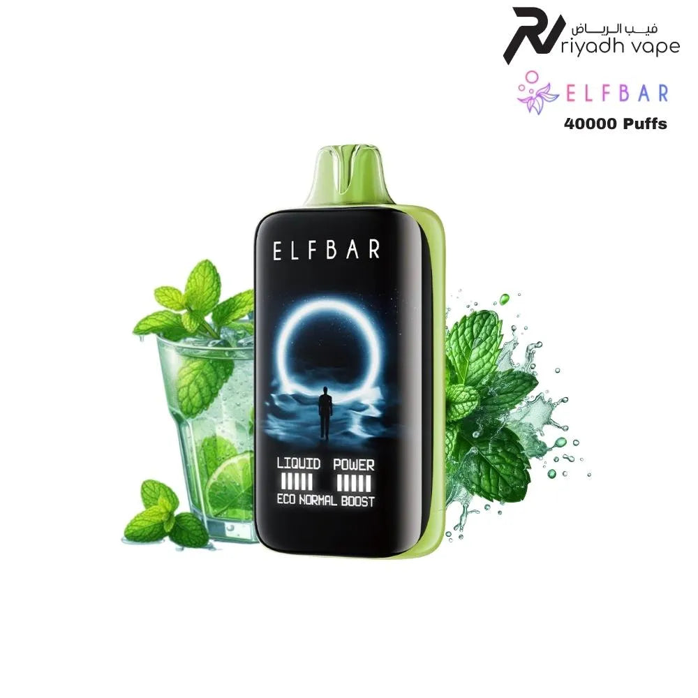 Elfbar Moon Night 40000 Puffs Miami Mint Disposable Vape, the best disposable vape in saudi arabia riyadh vape shop