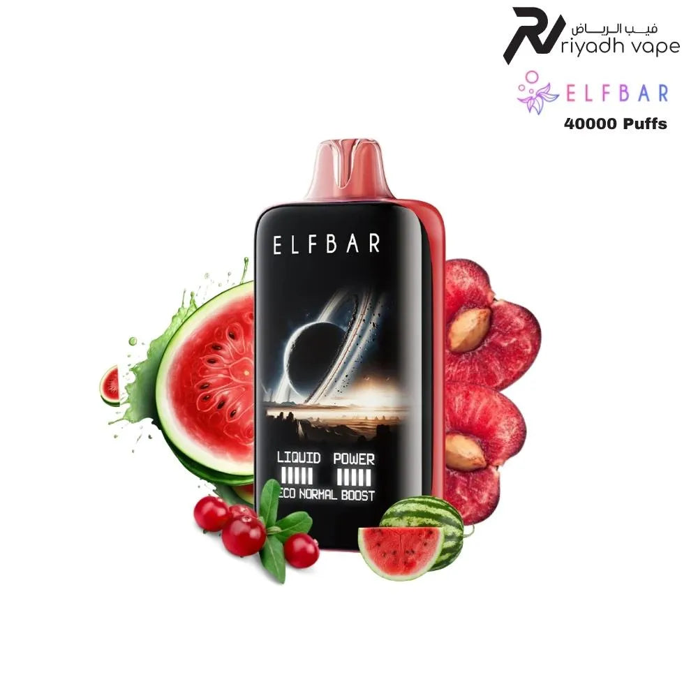 Elfbar Moon Night 40000 Puffs Cherry Watermelon Disposable Vape, the best disposable vape in saudi arabia riyadh vape shop