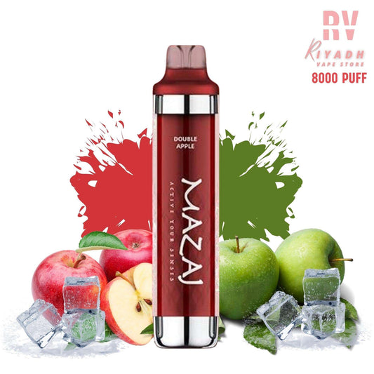 MAZAJ 8000 Puff Disposable Vape – Double Apple - Vape Riyadh