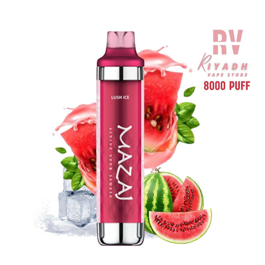 MAZAJ 8000 Puff Disposable Vape – Lush Ice - Vape Riyadh