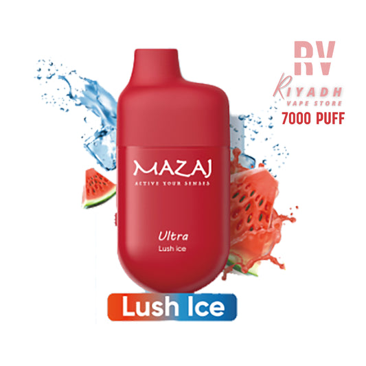 MAZAJ Ultra 7000 Puff Disposable Vape – Lush Ice - Vape Riyadh