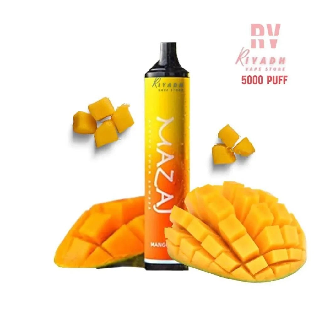 MAZAJ Demon 5000 Puffs Disposable Vape - Mango Riyadh Vape Shop MAZAJ Demon 5000 Puffs Disposable Vape - Mango Riyadh Vape Shop