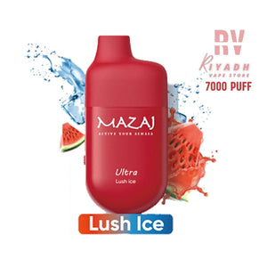 MAZAJ Ultra 7000 Puff Disposable Vape – Lush Ice - Vape Riyadh - Riyadh Vape Shop