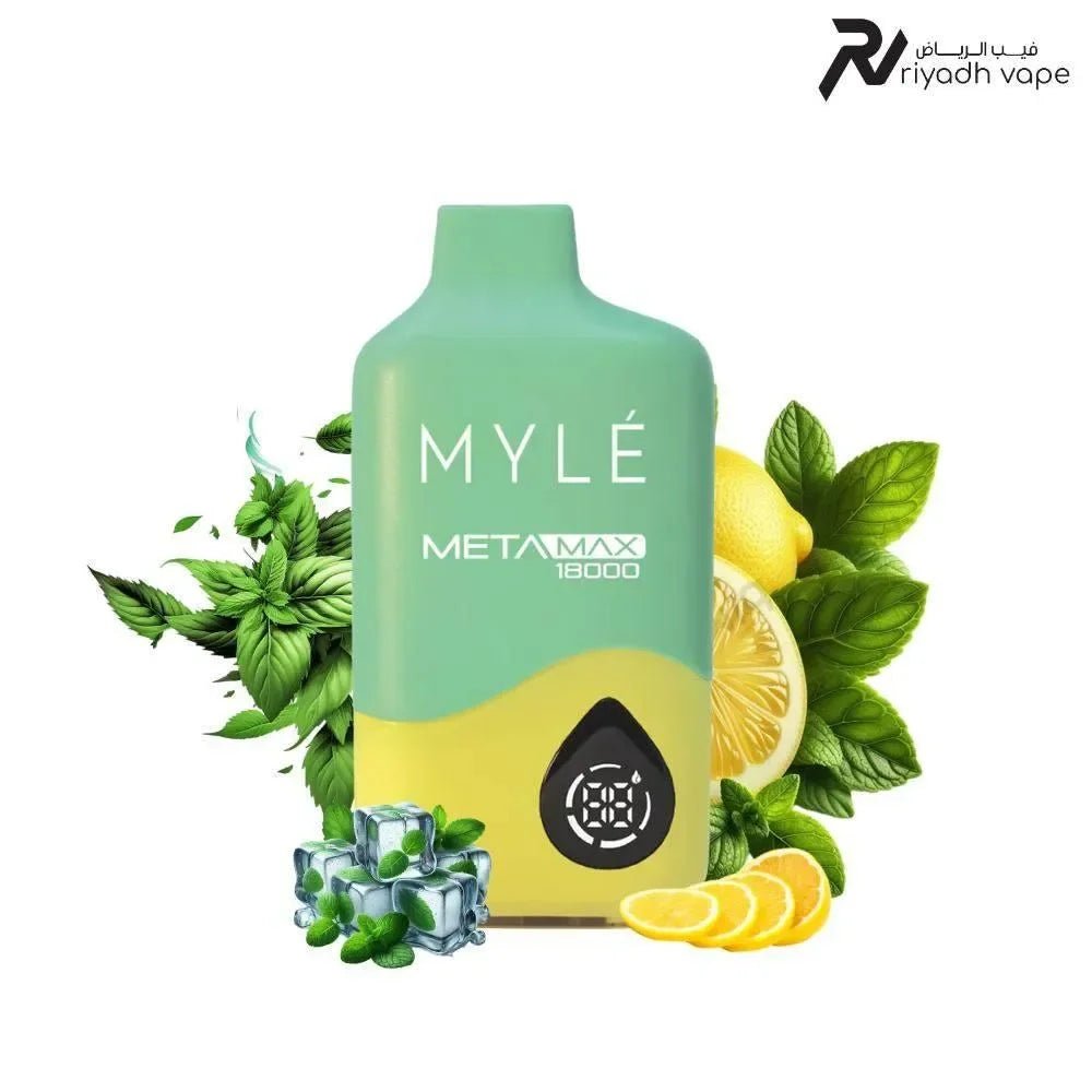 MYLE Meta Max 18000 Lemon Mint Disposable Vape Device | Shop MYLE Riyadh Vape Shop MYLE Meta Max 18000 Lemon Mint Disposable Vape Device | Shop MYLE Riyadh Vape Shop