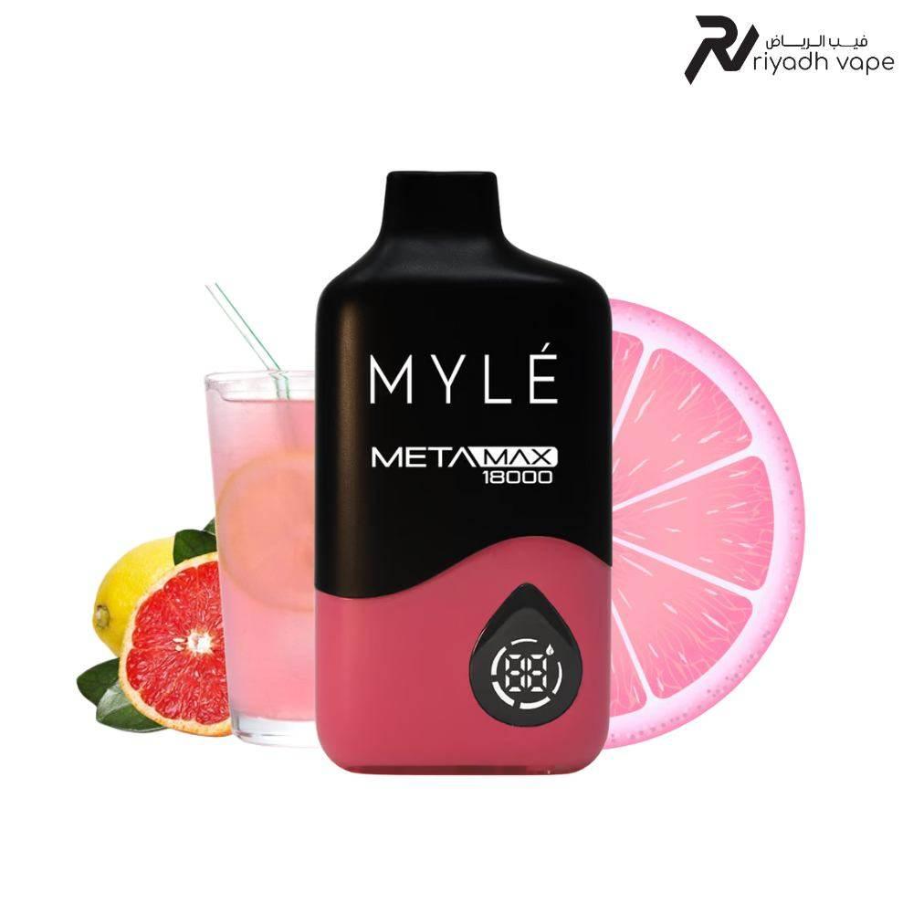 pink vape device MYLE Meta Max 18000 Pink Lemonade Disposable Vape Device