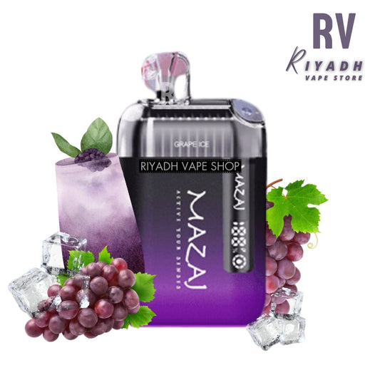 Mazaj Infinity X 9000 Puffs Disposable Vape - Grape Ice  فيب السعودية