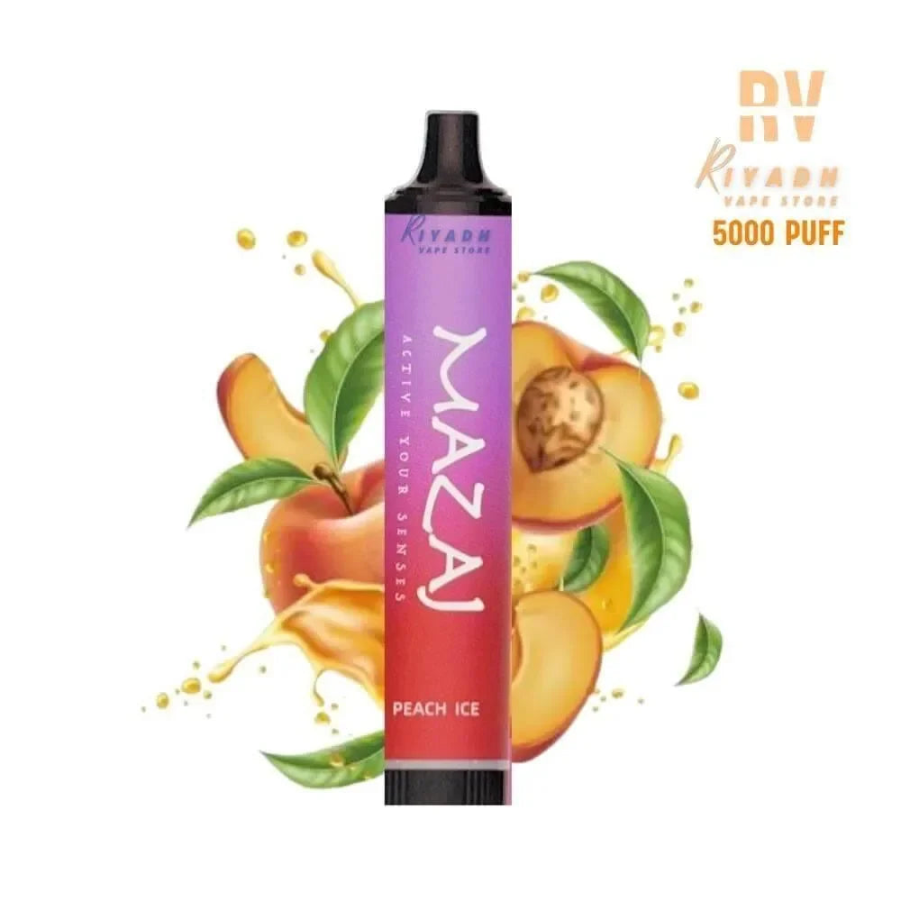 Mazaj Demon 5000 Puff Disposable Vape – Peach Ice - Vape Riyadh - Riyadh Vape Shop