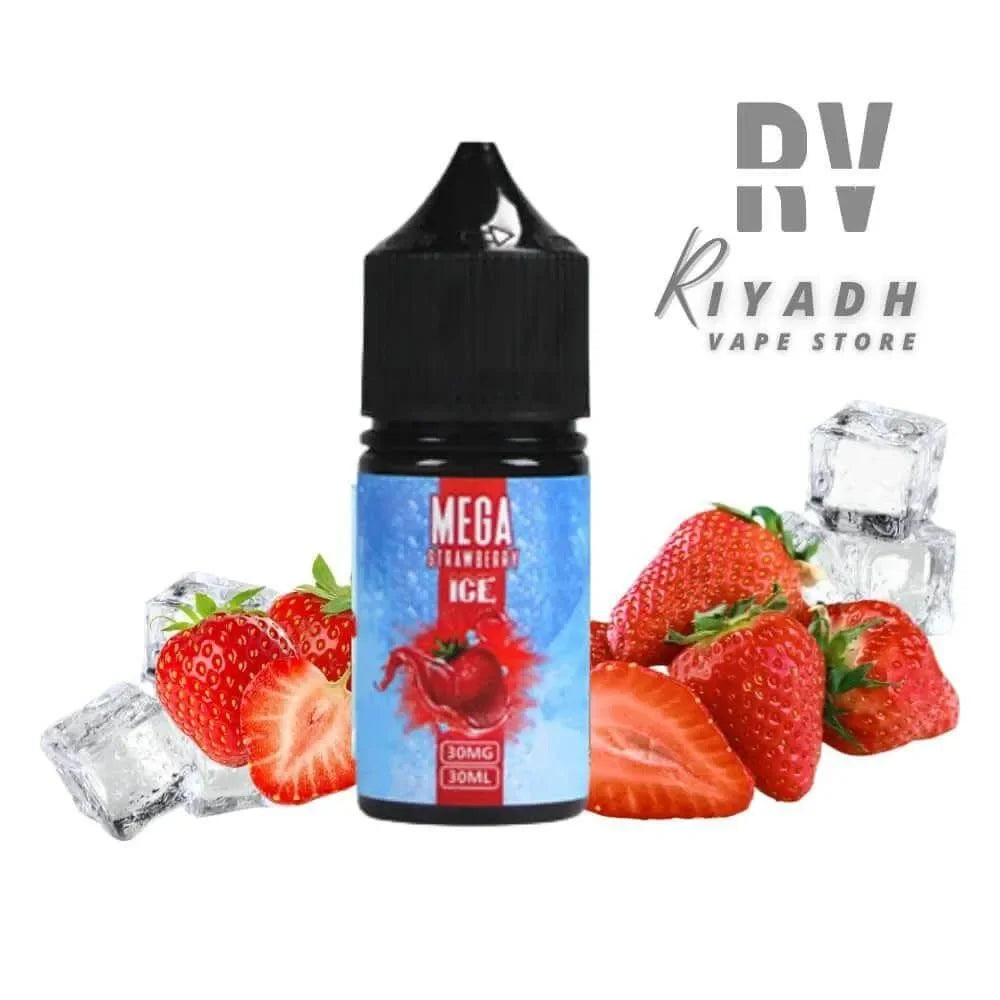 Mega Strawberry Ice Salt Nic E-Liquid Vape Juice 25MG & 50MG - Riyadh Vape Shop - Riyadh Vape Shop