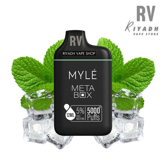 Myle Meta Box Mint Ice 5000 Puff Disposable Vape in Riyadh - Vape Riyadh