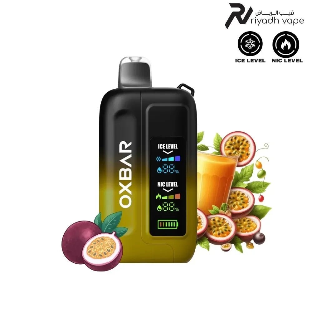 Oxbar Ice Nic 30000 Puffs Disposable Vape - Passion Fruit - Riyadh Vape Shop - Disposable Vape
