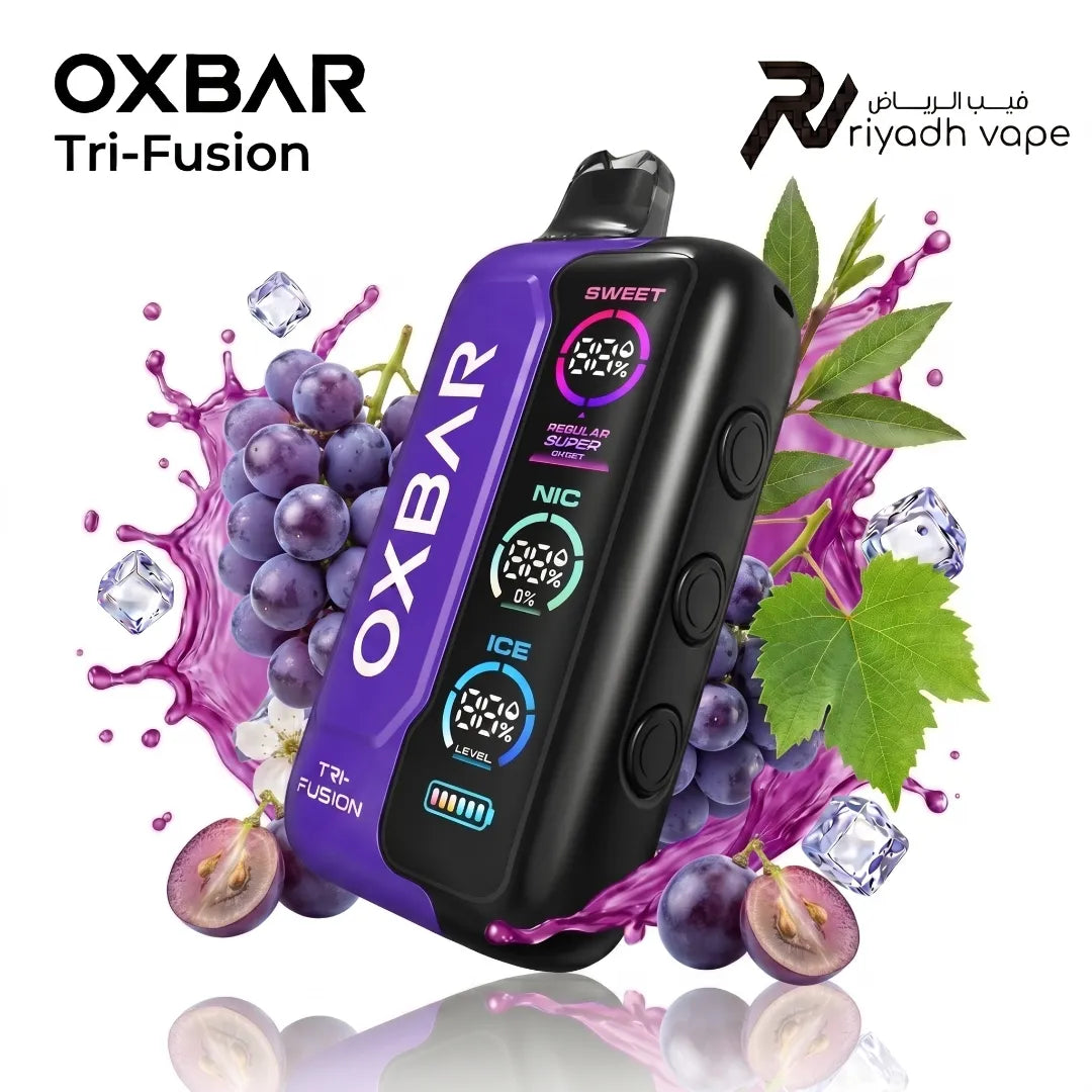 Oxbar Tri-Fusion 40K Disposable Vape  Grape in Saudi  Riyadh Vape Shop