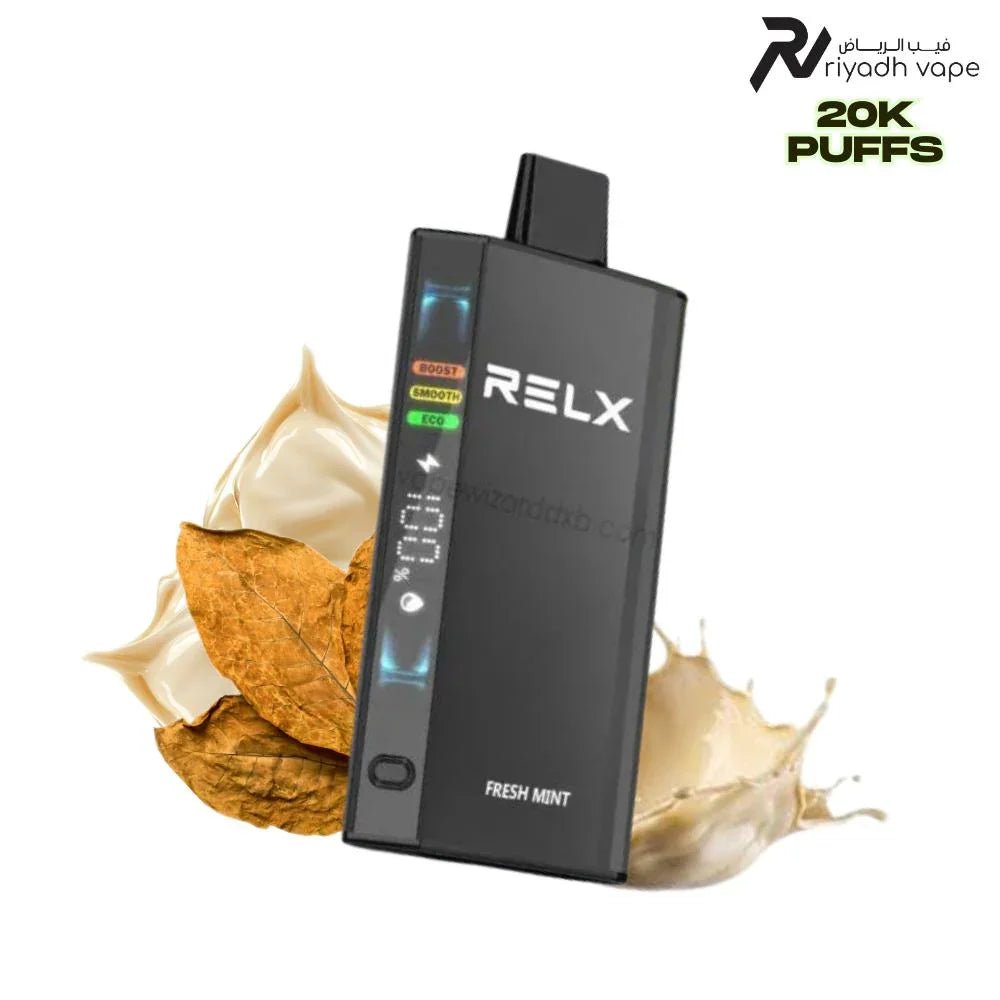 Relx 20k Puff Creamy Tobacco Smooth Disposable Vape in Riyadh Riyadh Vape Shop Relx 20k Puff Creamy Tobacco Smooth Disposable Vape in Riyadh Riyadh Vape Shop