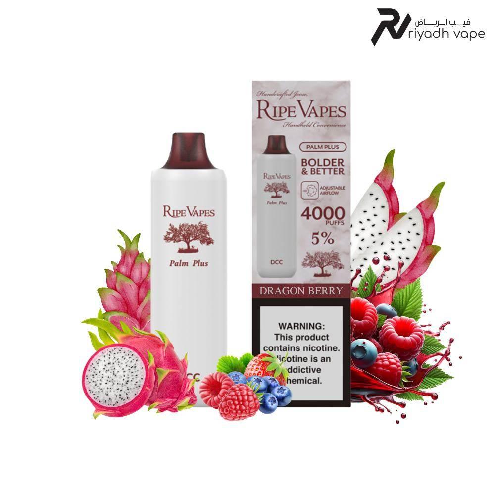 RipeVape Palm Plus 4000 Puff Disposable Vape - Dragon Berry - Riyadh Vape Shop