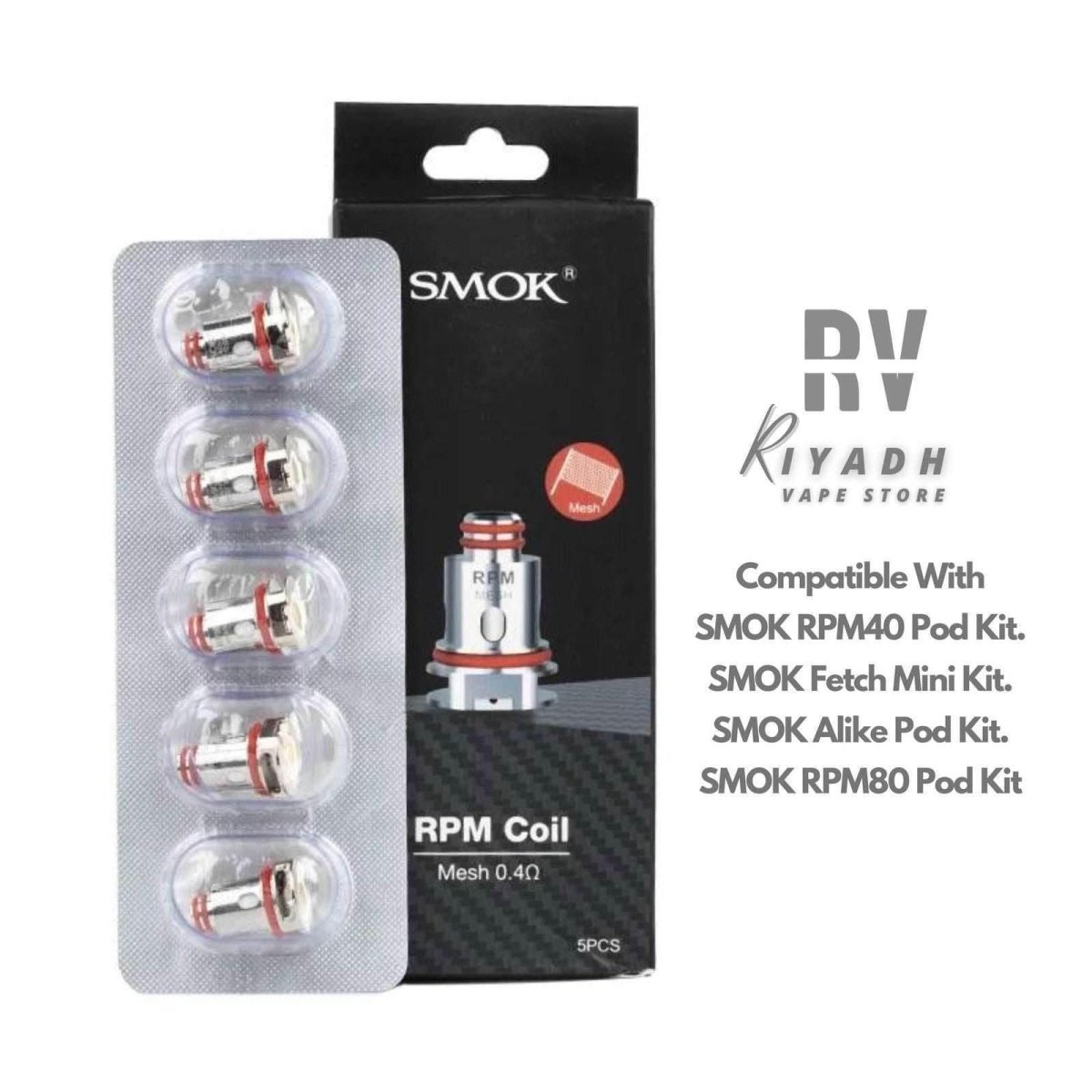 Smok RPM 0.4Ω Replacement Coil - Vape Riyadh - Riyadh Vape Shop - Coils And Pods