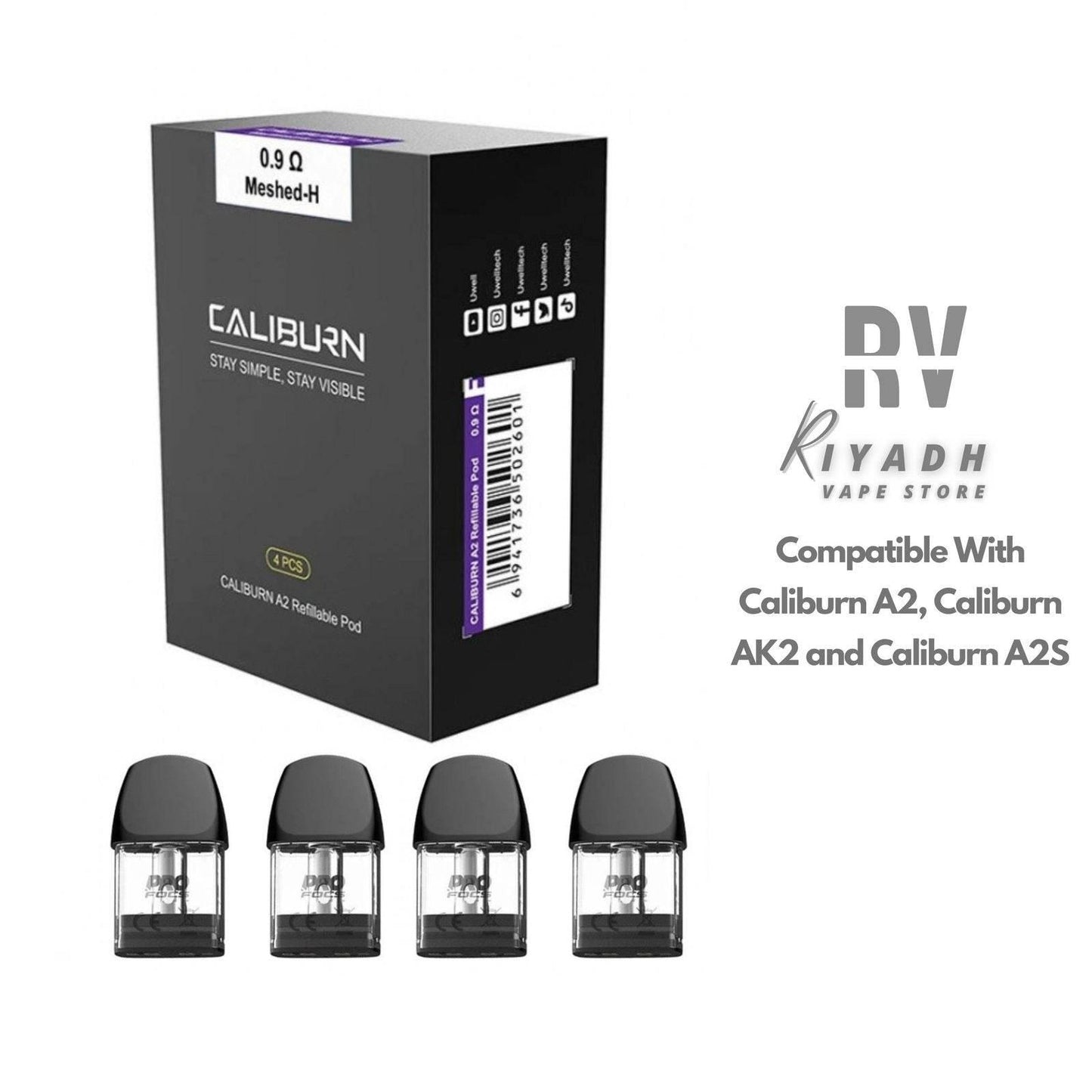 UWell Caliburn 0.8Ω, 1.2Ω Replacement Pod Coil For A2 and AK2- Vape Riyadh - Riyadh Vape Shop