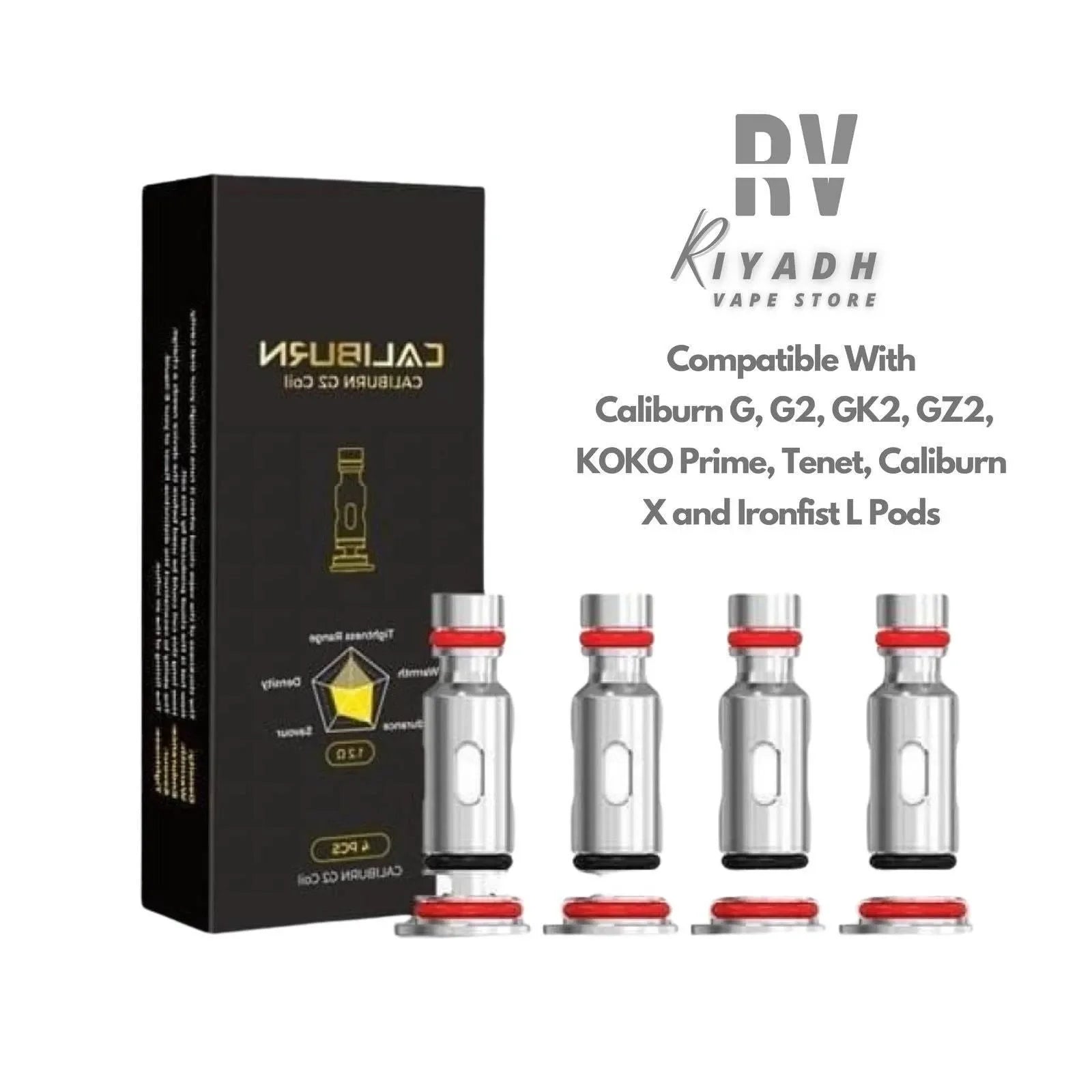 Uwell Caliburn G & Caliburn G2 Replacement Coils 0.8Ω, 1.0Ω, 1.2Ω Ohm - Vape Riyadh - Riyadh Vape Shop