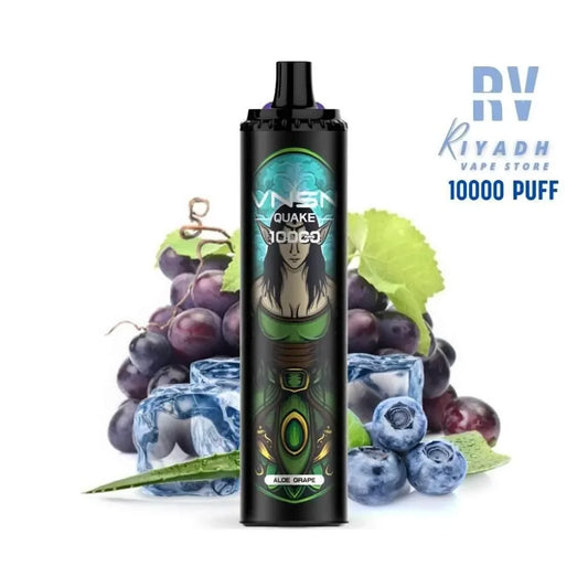 VNSN QUAKE 10000 Puff Aloe Grape Disposable Vape 50mg - مزاج فيب - Riyadh Vape Shop