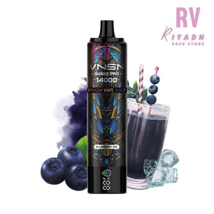 VNSN QUAKE PRO 14000 Puffs - Blueberry Ice Disposable Vape - Riyadh Vape Shop