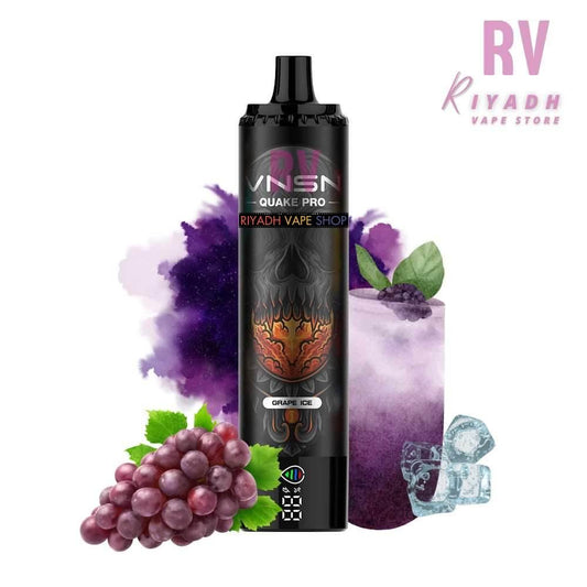 VNSN QUAKE PRO 14000 Puffs Grape Ice Disposable Vape - Riyadh Vape Shop