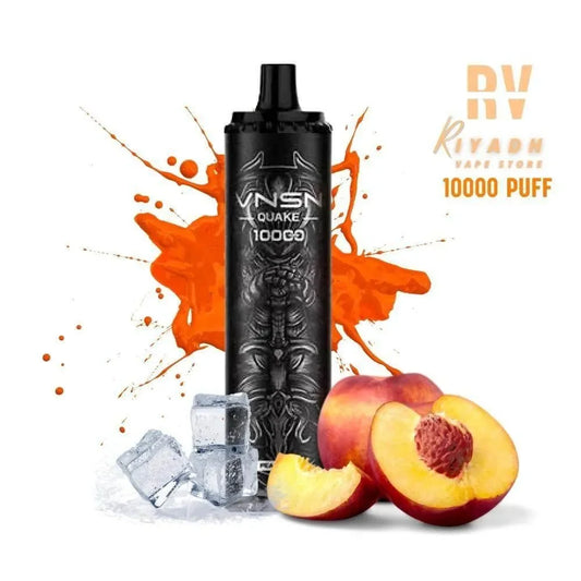 VNSN QUAKE Peach Ice 10000 Puff Disposable Vape 50mg - Riyadh Vape Shop - Vape Riyadh - Riyadh Vape Shop