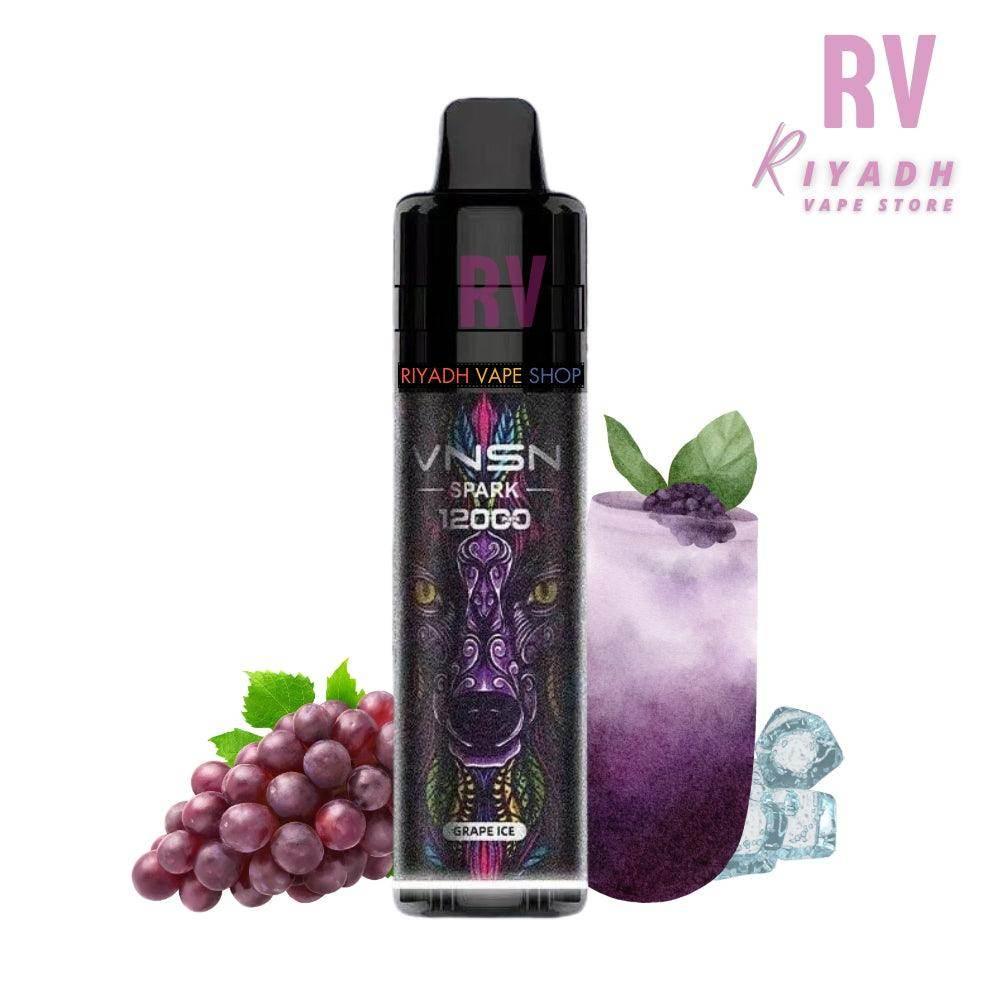VNSN Spark 12000 Puffs Disposable Vape - Grape Ice Riyadh Vape Shop VNSN Spark 12000 Puffs Disposable Vape - Grape Ice Riyadh Vape Shop