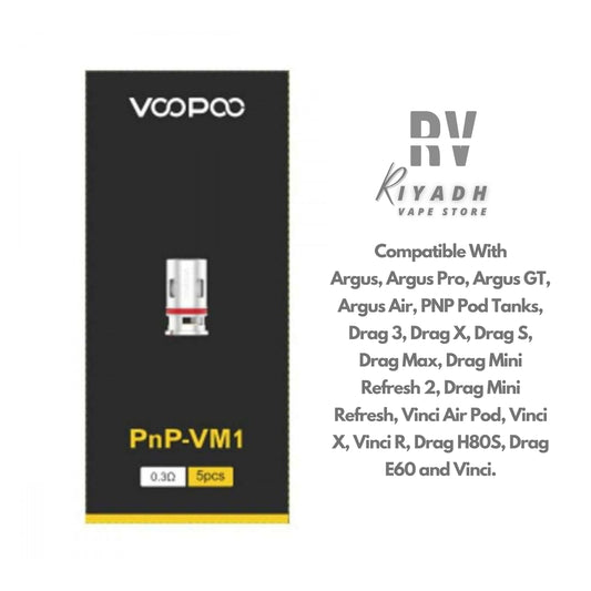 Voopoo PnP-VM1 0.3Ω Replacement Coil - Vape Riyadh