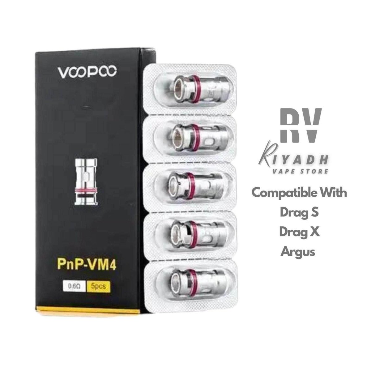 Voopoo PnP-VM4 0.6 Replacement Coil For Drag X , Drag S , Argus - Va Riyadh Vape Shop Voopoo PnP-VM4 0.6 Replacement Coil For Drag X , Drag S , Argus - Va Riyadh Vape Shop