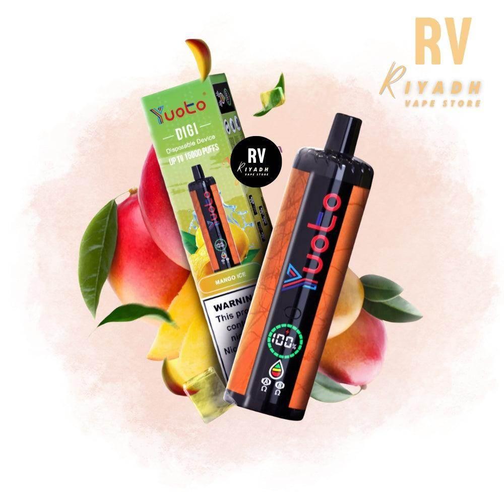 YUOTO DIGI 15000 Puffs Disposable Vape - Mango Ice Riyadh Vape Shop YUOTO DIGI 15000 Puffs Disposable Vape - Mango Ice Riyadh Vape Shop