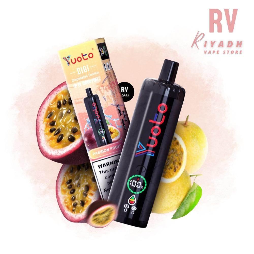 YUOTO DIGI 15000 Puffs Disposable Vape - Passion Fruit Riyadh Vape Shop YUOTO DIGI 15000 Puffs Disposable Vape - Passion Fruit Riyadh Vape Shop