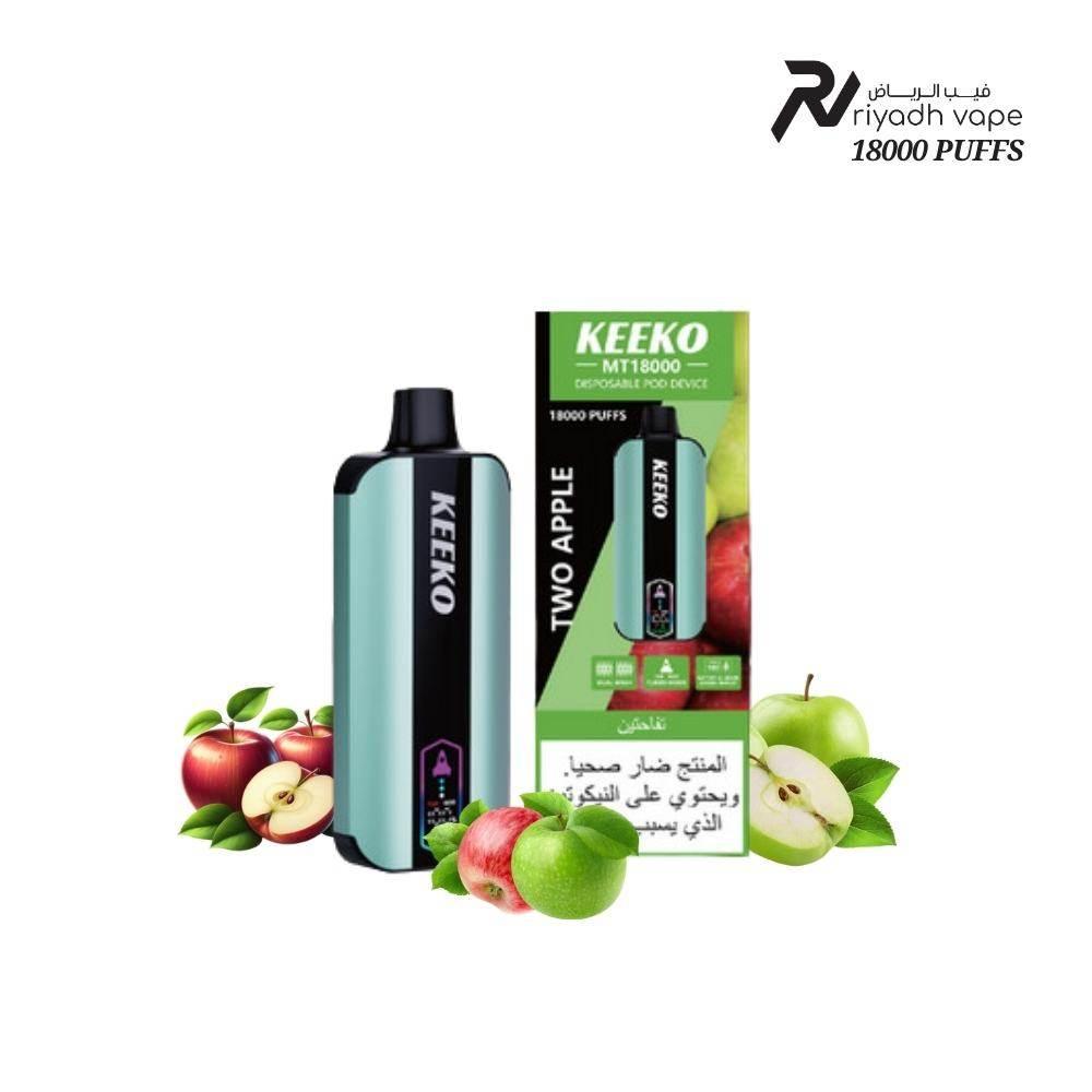Keeko MT18000 Puffs Disposable Vape | Double Apple | Riyadh Vape Riyadh Vape Shop Keeko MT18000 Puffs Disposable Vape | Double Apple | Riyadh Vape Riyadh Vape Shop