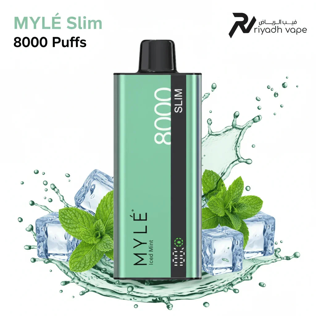 Myle Slim Ice Mint Disposable Vape – Best Vape in Riyadh Saudi Arabia | 8000 Puffs | 99 SR | Same Day Delivery