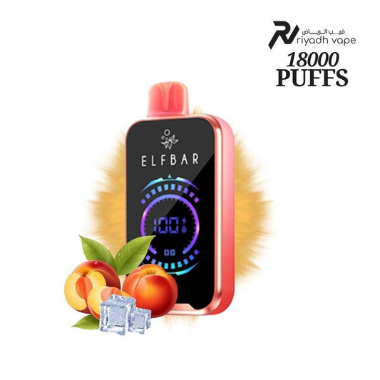 ElfBar FS18000 Puffs Disposable Vape - Peach Ice - Riyadh Vape Shop