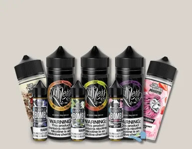 A collection of premium salt nicotine vape liquids from top brands