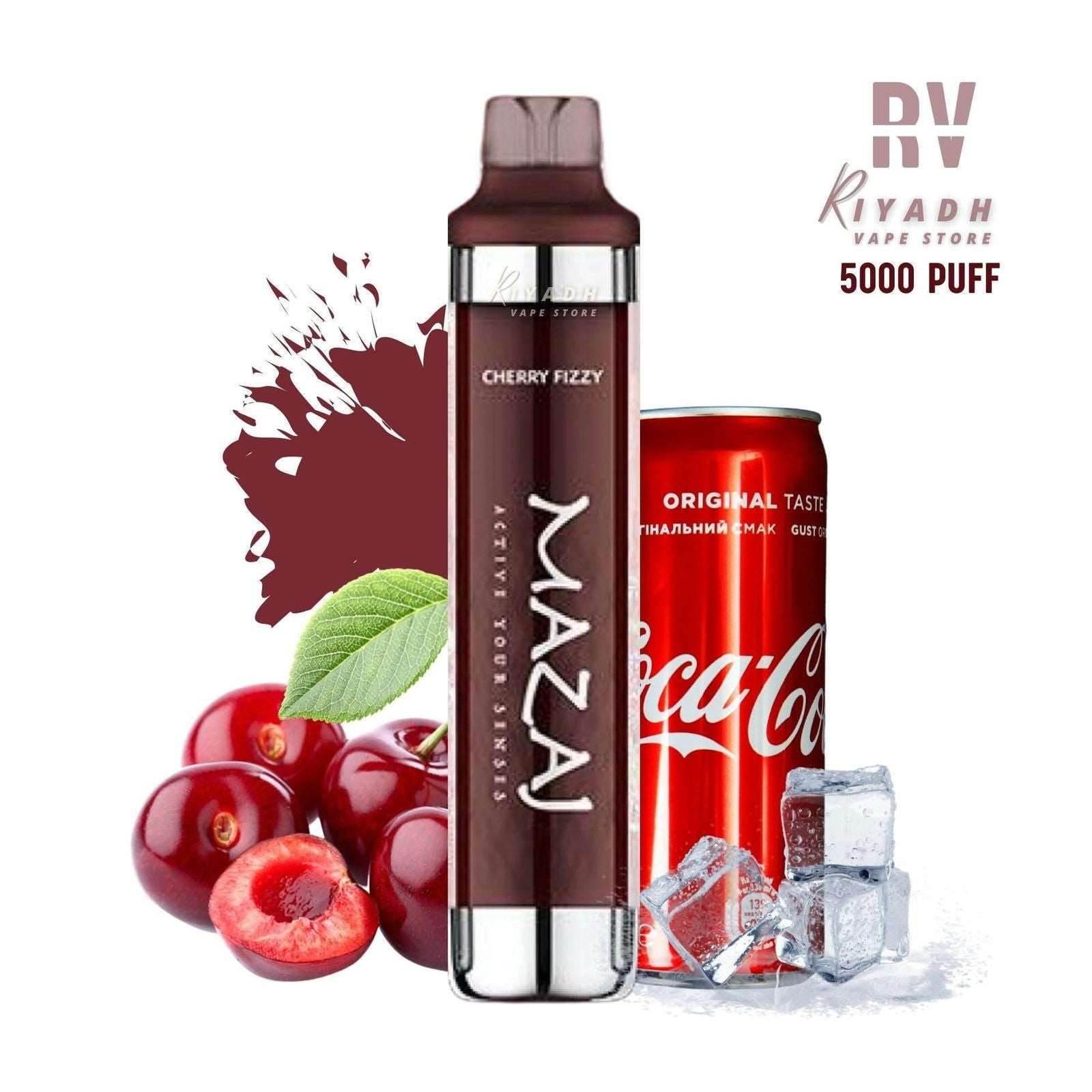 MAZAJ 8000 Puff Disposable Vape – Cherry Fizzy - Vape Riyadh - Riyadh Vape Shop