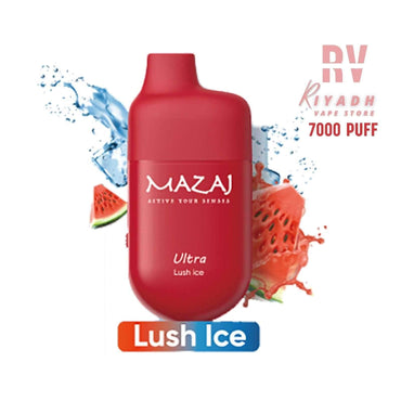 MAZAJ Ultra 7000 Puff Disposable Vape – Lush Ice - Vape Riyadh - Riyadh Vape Shop