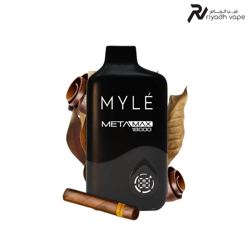 MYLE Meta Max 18000 Puffs Disposable Vape Device - Cuban Tobacco - Riyadh Vape Shop