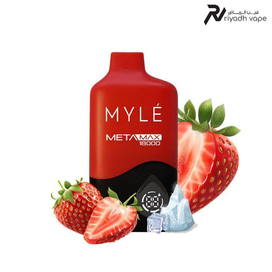 MYLE Meta Max 18000 Puffs Disposable Vape Device - Strawberry Ice - Riyadh Vape Shop