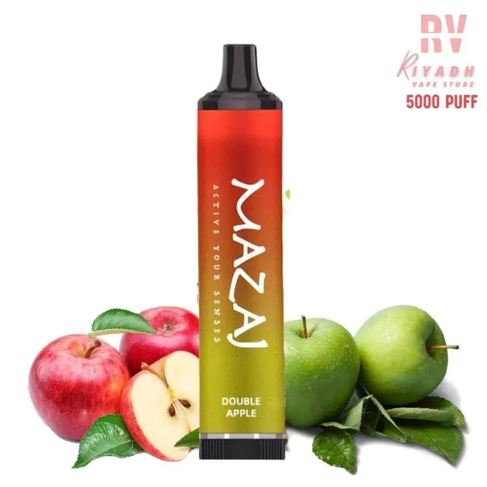 Mazaj 5000 Puff Disposable Vape Double Apple - مزاج فيب - Riyadh Vape Shop