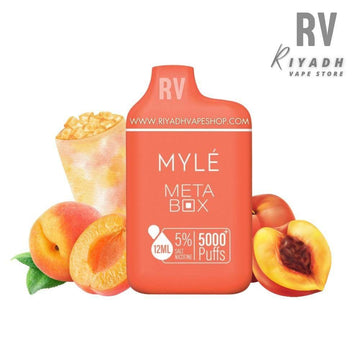 Myle Meta Box 5000 Puff Disposable Vape - Peach Ice Riyadh Riyadh - Riyadh Vape Shop - Disposable Vape