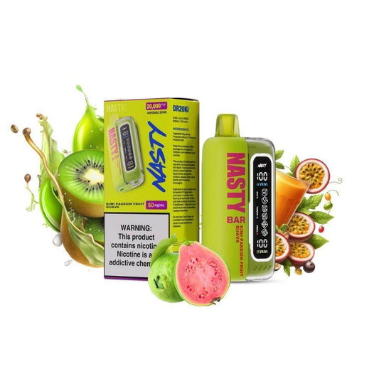Nasty Bar Disposable Vape 20000 Puffs DR20Ki - Kiwi Passion Fruit Guava - Riyadh Vape Shop