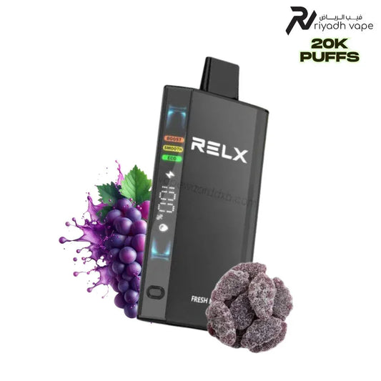 RELX Disposable Vape 20000 Puffs Tangy Grape from riyadh vape shop