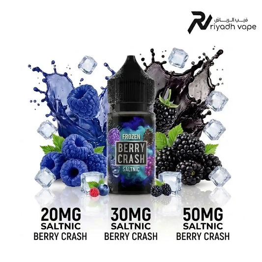 Sam's Vape Berry Crush Frozen salt nic e-liquid 30ml, iced blue raspberry and blackberry, Riyadh Vape Shop