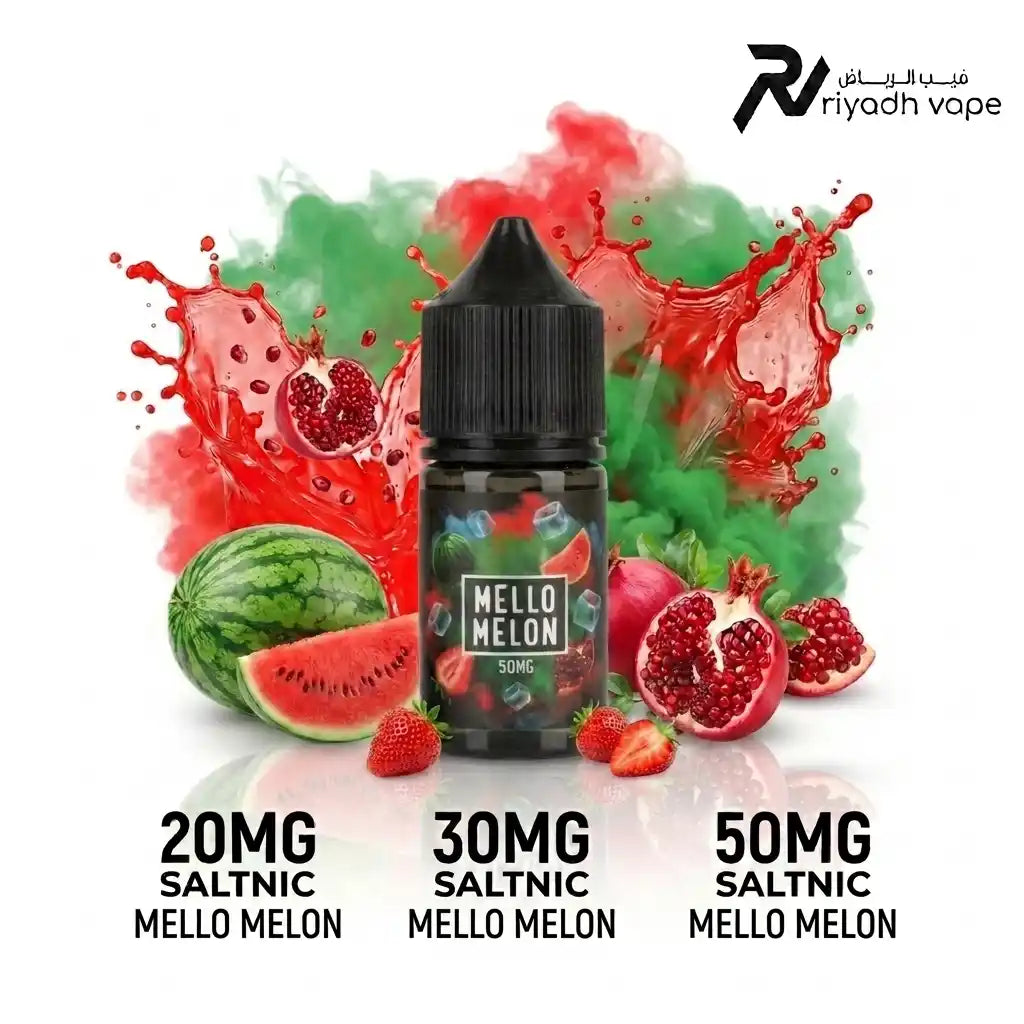 Sam's Vape Mello Melon Frozen salt nic e-liquid 30ml, iced watermelon, pomegranate, Riyadh Vape Shop