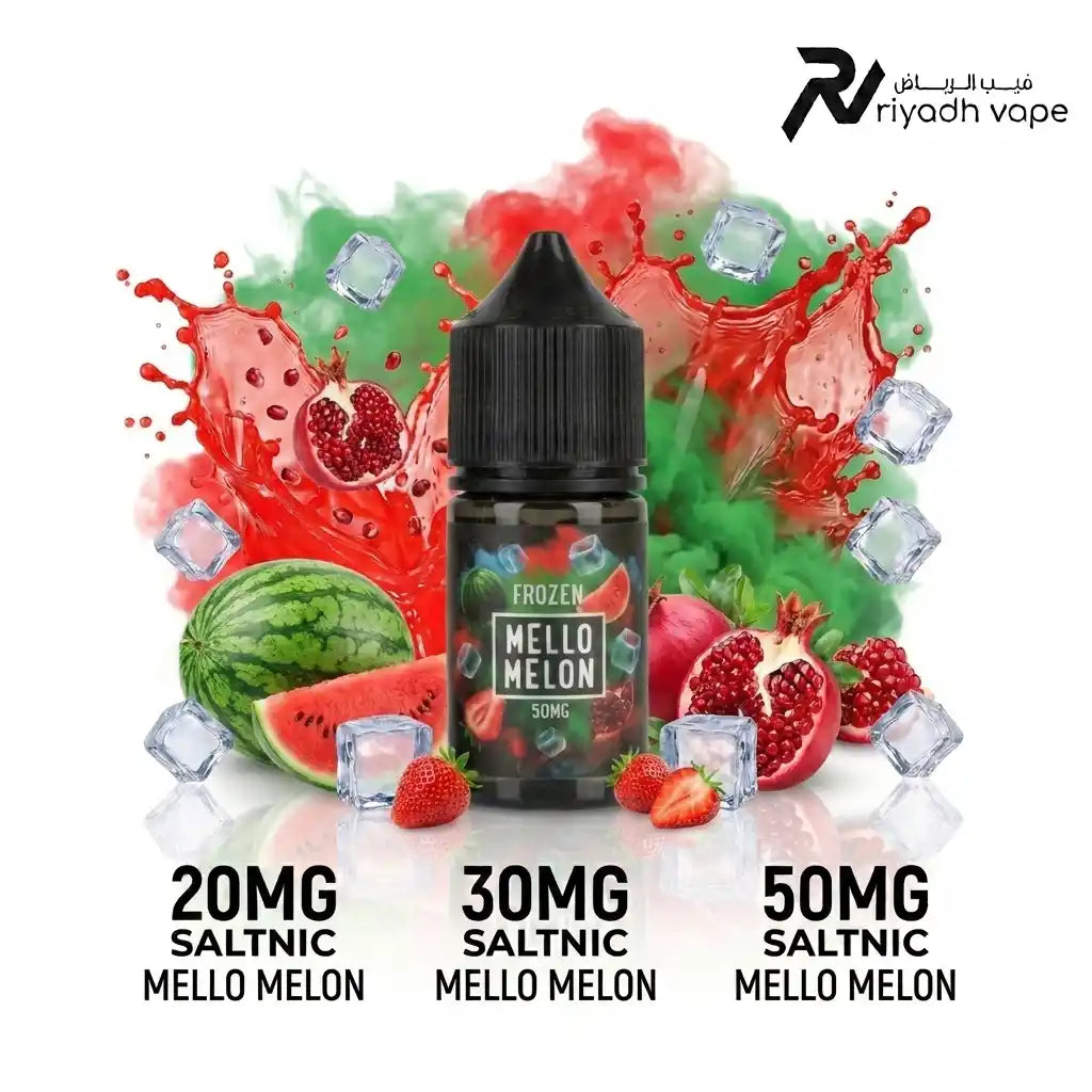 Sam's Vape Mello Melon salt nic e-liquid 30ml, watermelon, pomegranate, Riyadh Vape Shop